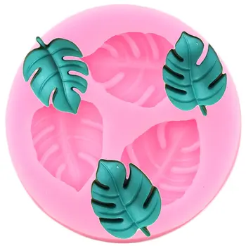 DIY Kaplumbağa Yaprak silikon kalıp Bebek Doğum Günü Kek Topper Fondan Kek Dekorasyon Araçları Çikolata Şeker Polimer Kil Kalıpları