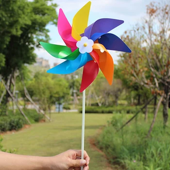 1 Adet Bahçe Yard Parti Kamp Fırıldak Rüzgar Spinner Süs Dekorasyon Çocuk Oyuncak