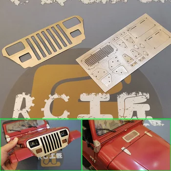 Metal Ön Kaporta Modifikasyonları 1/10 RC Paletli Araba FMS Jeep Wrangler Dıy Parçaları