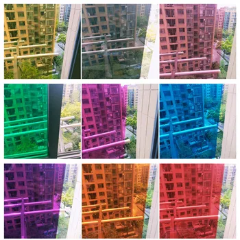 Vinil Vitray şerit etiket Patlamaya Dayanıklı iç mekan evcil hayvan Dekorasyon Membran Değişimi Renkli Şeffaf pencere filmi
