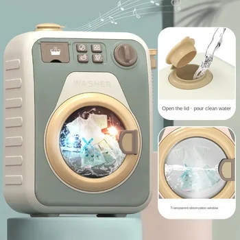 Mini Temizlik oyuncak seti Simülasyon Küçük Ev Aletleri Serisi Küçük Çamaşır makine temizleyici Oyun Evi Bebek Seti