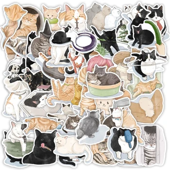 10/30/50 ADET Kawaii Kediler Karikatür Hayvan Çıkartmaları Kitty Çıkartması Oyuncak DIY Bavul Buzdolabı Telefon Dizüstü Gitar Araba Graffiti Sticker
