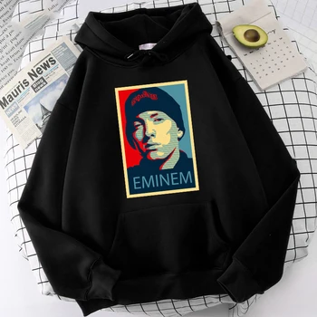 Sonbahar Erkekler Hoodies Moda Vahşi Unisex Ceket Rapçi Eminem Baskılı svetşört Hip Hop Giyim Eşofman Harajuku Kazak