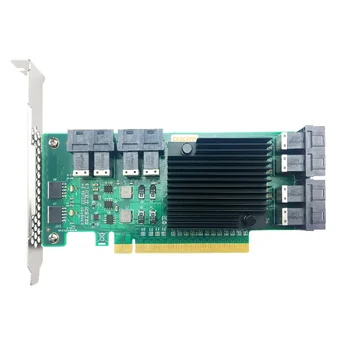 ANU28PE16 NVMe SSD Yükseltici SFF8643 to SFF8639, 8 Port 12Gbs, (Kablolarla Değil, LSI 8643*2 ila 8639*2 Kabloyu Desteklemez)