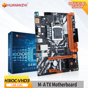 HUANANZHI H310C VHD3 ITX Anakart Intel LGA 1151 Desteği 6 7 8 9 nesil DDR3 1866 1600 1333MHz 16G M. 2 NVME SATA3. 0 USB3