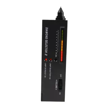Kompakt Elmas Test Cihazı Kalem Yükseltilmiş Taş Seçici LED Göstergesi Doğru Yüksek Doğruluk Aracı Takı Acemi Uzman Siyah