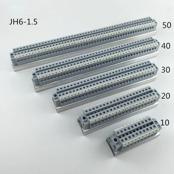 1 adet kombine terminal bloğu kombine konnektör parçası kılavuz rayı tipi voltaj bağlantı sıra JH6-1.5