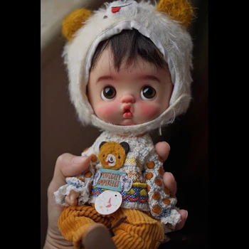 Güzel BJD Bebek Doodle Ağız Bebek Reçine Malzeme Hiçbir Makyaj DIY Bebek Aksesuarları Çocuk oyuncak bebekler Kız Hediye göndermek cam gözler