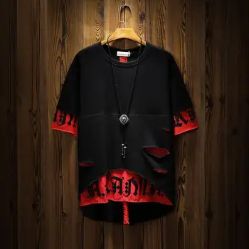 Emo Erkek Yaz Streetwear Moda Hip Hop T Shirt Kısa Kollu Gotik Harajuku T Shirt Üstleri Tee Casual Alt Tshirt Erkek Giysileri