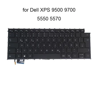 GR / GE Alman Arkadan Aydınlatmalı Klavye pc için Dell XPS 9500 9700 Hassas 5550 5750 0 JWYNF QWERTZ Euro laptop klavyeler ışık DLM19C7