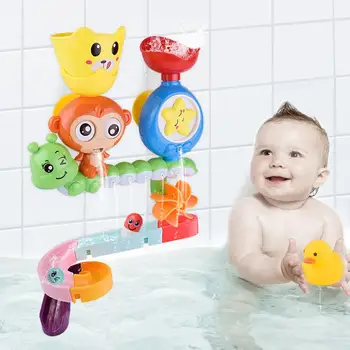 Çocuk Su Banyo Banyo Duş Su Oyuncak Bebek Banyo Oyuncak Duvar Emme Fincan Parça Su Oyunları Oyuncaklar Çocuklar için Doğum Günü Hediyeleri
