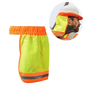 Güvenlik Sert Şapka Kask Boyun Kapak Güneş Koruyucu Yansıtıcı Şerit Neon Yüksek Görünürlük Elastik Nefes Örgü Kalkanı