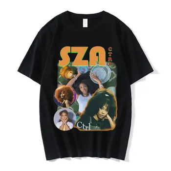 90s Rapçi SZA İyi Günler grafikli tişört Hip Hop Vintage T Shirt erkek giyim Rahat Pamuklu T-shirt Büyük Boy Streetwear Y2k