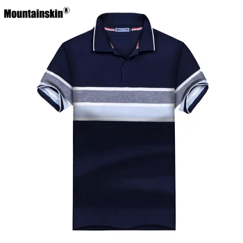 Mountainskin Yeni Yaz erkek gömleği Standı Yaka Pamuk Kısa Kollu Camisas Erkek Gömlek Erkekler Tops 3XL SA441