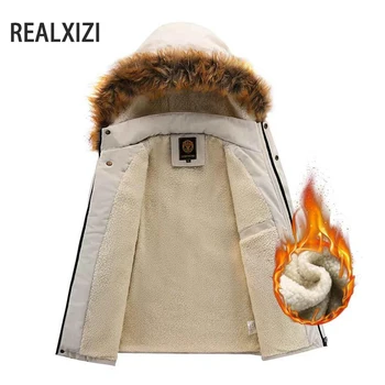 Kış Sıcak Kalın Ceket Rüzgarlık kapüşonlu ceket Erkek Giyim Rahat Polar Ceketler Moda Su Geçirmez Açık Adam Marka Dış Giyim