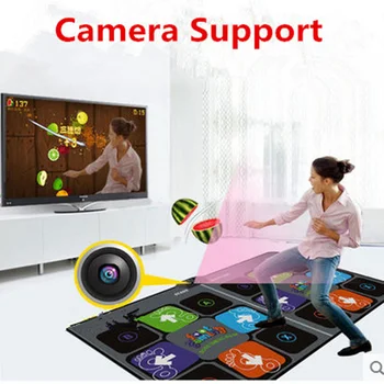 Kamera Desteği Çift Dans Mat Pad Tv Usb Bilgisayar Adım Oyun Halısı çift Kullanıcı hd 11mm dans makinesi yoga mat iki kolu ile
