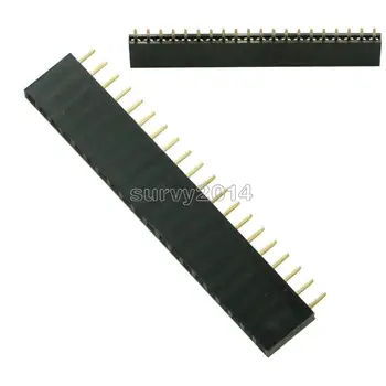 10 Adet 20Pin 2.54 mm Tek Sıra Dişi Pin Başlığı 1x20 Düz Pin soketli konnektör Pitch Arduino için