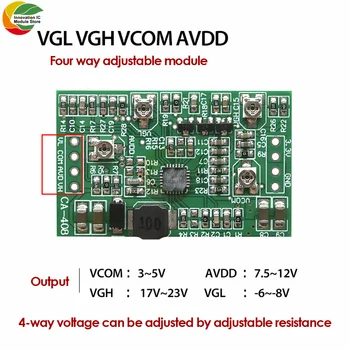 Yüksek Kalite Yeni CA - 408 CA-508 LCD Ekran TCON devre kartı modülü VGL VGH VCOM AVDD Dört yönlü Ayarlanabilir Boost Modülü 3. 3V12V Giriş