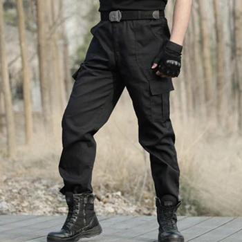Siyah Askeri Kargo Pantolon erkek Kontrol Çalışma pantalones Taktik Pantolon Erkekler Ordu Savaş Airsoft Rahat pantolon Camo Ter