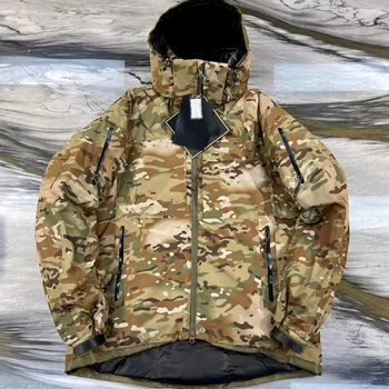 Yeni ARK ERKEKLER Ceketler Mont Dayanıklı Su Geçirmez Nefes Kabuk Ceket Kafatası Kuş İle Sert Koşullar için