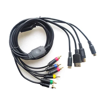 4 in1 RGBS/RGB Kablo Değiştirme Renkli Monitör Bileşen Kablosu Sega MD1 / MD2 SS / DC Oyun Konsolu
