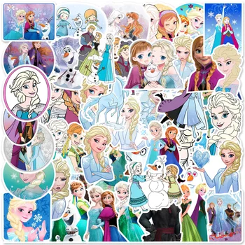 10/30/50 adet Disney Film Dondurulmuş Karikatür Çıkartmalar Estetik Prenses Elsa Çıkartmaları DIY Dizüstü Dizüstü Tablet PVC Çocuklar Etiket Paketi