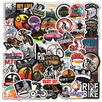 10/50/100 ADET MTB Dağ Bisikleti Çıkartmalar Bisiklet Dizüstü Gitar Buzdolabı Bagaj Su Geçirmez Graffiti Sticker Çıkartması Çocuk Klasik Oyuncaklar