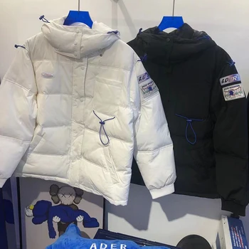 ADER HATA Renk Eşleştirme 2021 Yeni Sıcak şişme ceket erkekler ve Kadınlar Çift Ceket Kalın Kış Trendi