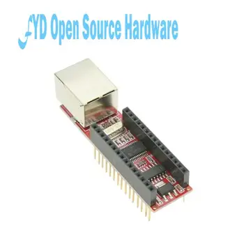 1 ADET ENC28J60 Ethernet Kalkanı V1.0 arduino uyumlu Nano 3.0 için RJ45 Web Sunucusu Modülü