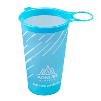 AONIJIE 200 ml Yumuşak Fincan Katlanabilir Su Torbası BPA Ücretsiz Toksik Olmayan Ultralight Açık Spor Maraton Bisiklet 3 Renkler TPU