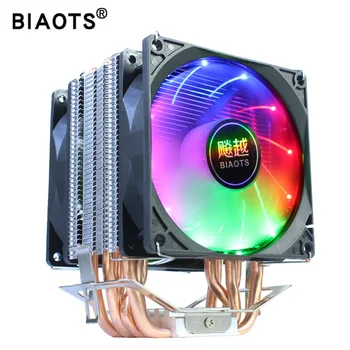 BIAOTS CPU Soğutucu Dilsiz 4Pin PWM Intel LGA 775 1200 1155 1156 1356 1366 AMD3 AM4 Anakart PC 90mm Soğutma Fanı 2011X79X99