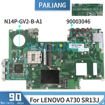 PAILIANG Laptop anakart LENOVO A730 Anakart DA0WY1MB8E0 SR13J N14P-GV2-B - A1 DDR3 test