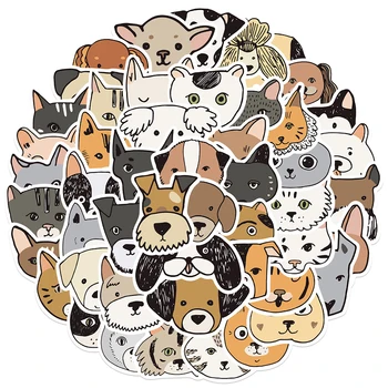 10/30/50 ADET Mix Sevimli Hayvan Kedi Köpek Karikatür Çıkartmalar Çıkartması Çocuk Oyuncak Dizüstü Telefon Bagaj Kaykay Su Geçirmez Graffiti Sticker