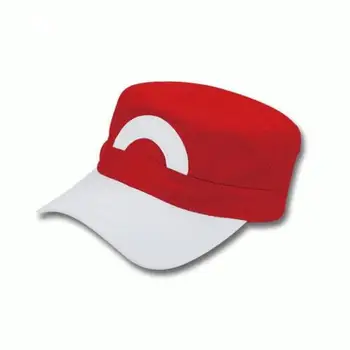 XY XYZ Gıtmek Satoshi Kül Ketchum Cosplay Prop S5 Kırmızı ve Beyaz beyzbol Şapkası Şapka [307617]