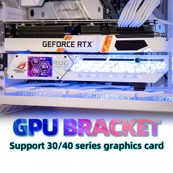 LCD GPU Braketi RGB VGA Desteği 2.2 İnç Ekran TemperatureDetection ROG Grafik Kartları Standı Ekran kart tutucu AURA SYNC MOD