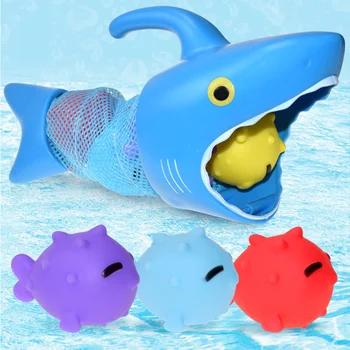 Bebek Banyo Oyuncakları Renkli Güvenli Ilginç Küvet eğitici oyuncak Köpekbalığı Çocuk Oyun Su banyo küveti Duş Yüzme Oyuncaklar