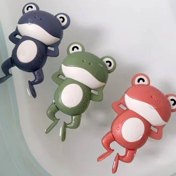 Bebek Banyo Oyuncakları Çocuklar İçin Yeni Bebek Banyo Yüzme Banyo Oyuncak Sevimli Kurbağalar Clockwork Oyuncaklar Çocuklar Su Oyun Oyuncak игружки для детей