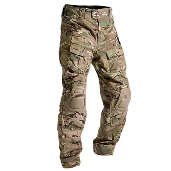 Açık Airsoft Paintball Giyim Askeri Çekim Üniforma Taktik Savaş Kamuflaj Gömlek Kargo Pantolon Dirsek / Diz Pedleri Takım Elbise