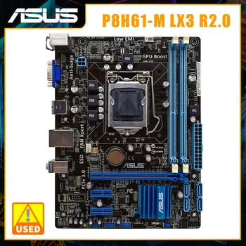 ASUS P8H61-M LX3 R2.0 Anakart LGA 1155 Yuvası DDR3 DIMM Intel H61 16GB PCI-E 3.0 USB2. 0 SATA II ATX Çekirdek i3-2120