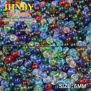 JHNBY Yuvarlak Şekil Lüks Avusturyalı kristaller boncuk 6mm 100 adet renkli dağınık boncuklar top yapma bilezik Takı aksesuarları DIY