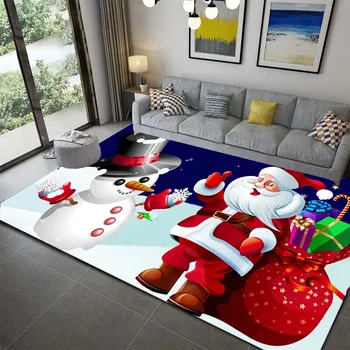 Merry Christmas Halı 3D Büyük Paspaslar Oturma Odası yatak odası dekoru Halı Yumuşak Çocuk Odası Oyun Alanı Halı