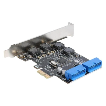 Ön PCI-E 19/20 Pin Adaptörü Masaüstü USB 3.0 PCI Express Genişletme Kartı