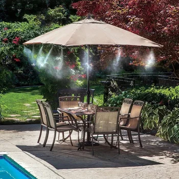Açık Misting Soğutma Sistemi Seti Sera Bahçe Veranda Waterring Sulama Mister Hattı Sistemi Bahçe Sprinkler