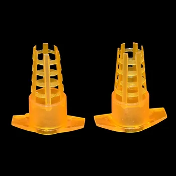 300 adet Arıcılık Araçları Hücre Koruyucu Kafesleri Sarı Plastik Arı Kraliçe Kafes Koruyucu Kapak Arıcılık Ekipmanları