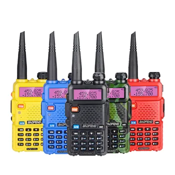 Orijinal baofeng walkie talkie Uzun mesafe FM walkie talkie Çift bant BF-UV 5R iki yönlü telsiz LCD görsel bant