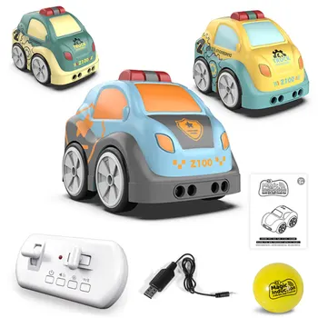Mini RC Araba Akıllı Sensör Uzaktan Kumanda Karikatür Araba Radyo Kontrollü Elektronik Araç Akıllı İndüksiyon Parça Müzik Oyuncaklar