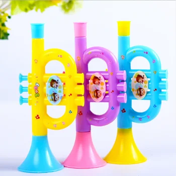 1 ADET Bebek Müzik Oyuncaklar Erken Eğitim ToyColorful Bebek Müzik Oyuncaklar Müzik Aletleri Çocuklar İçin Trompet Rastgele Renk