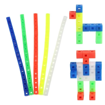 100pcs Matematik Küpler Bağlama Blok Çocuklar Erken Eğitim Oyuncak Hediye Öğrenme Sayma Birbirine birden çok Numberblocks 