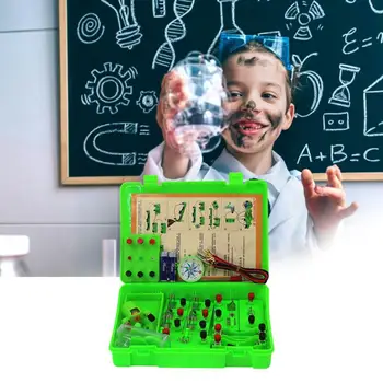 Oyuncak Eğitici Temel Öğrenme Devre Elektrik Manyetizma Kiti Fizik Yardımcıları Oyuncaklar Çocuklar için Koruma DIY Montaj Deneyimi