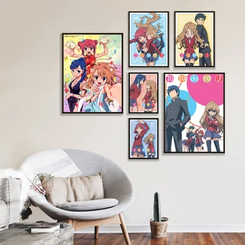 Toradora Anime Posterler ve Baskılar Modern Resimleri duvar sanatı tuval yağlıboya Oturma Odası Ev Dekor İçin